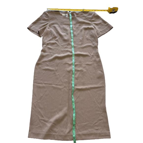 Vintage Dress Womens Size 8 Beige Petite Modest Everyday Wear - Picture 4 of 7